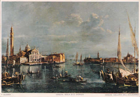AK F. Guardi Venezia Isola di S. Giorgio. Venezia Galleria dell'Accademia.