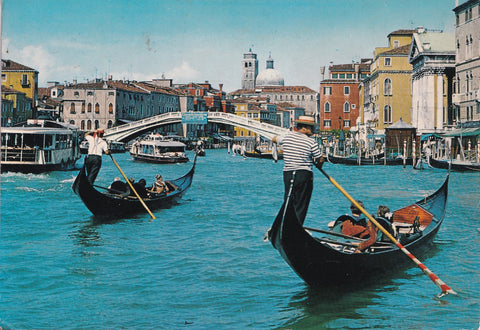 AK Venezia. Canal Grande e ponte degli Scalzi.