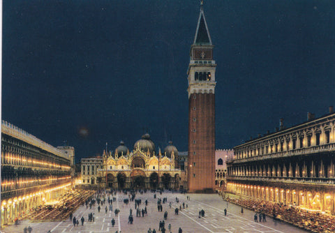 AK Venezia di notte. Piazza S. Marco.