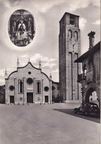 AK Treviso. Basilica Santuario S. Maria Maggiore Piazza e facciata.