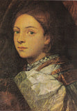 AK Venezia. Basilica S. Maria dei Frari. Madonna Pesaro. Un Ritratto. (Tiziano)
