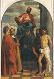 AK Venezia - Chiesa di S. Maria della Salute. Tiziano. San Marco in trono e Santi. (Sacrestia)
