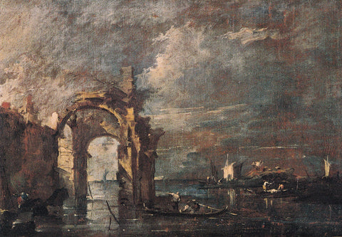 AK Francesco Guardi. Marina con rovine. Verona - Museo di Castelvecchio.