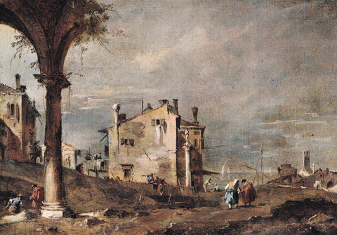 AK Francesco Guardi. Paesaggio di fantasia. Verona - Museo di Castelvecchio.