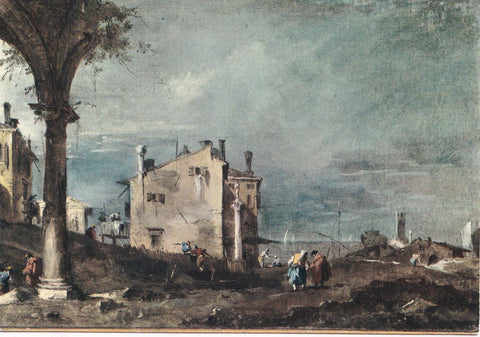 AK Francesco Guardi. Paesaggio di fantasia. Verona - Museo di Castelvecchio.