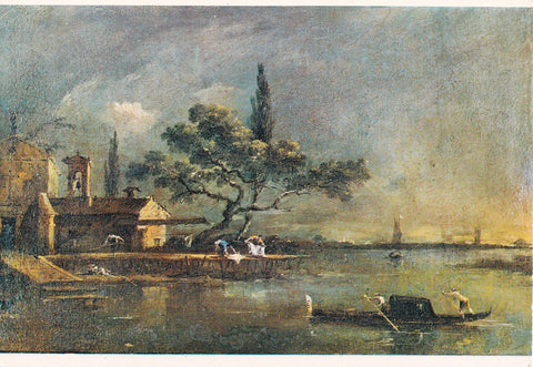 AK Francesco Guardi. L'isola dell'Anconetta - Venezia - Gallerie dell'Academia.