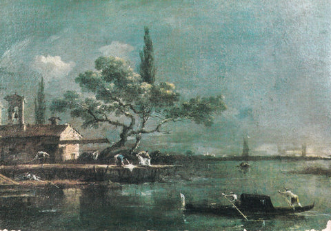 AK Francesco Guardi. Veduta di un'isola. Venezia - Gallerie dell'Academia.
