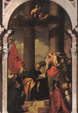 AK Tiziano. Madonna di Ca'Pesaro. Venezia - Chiesa di Santa Maria Gloriosa dei Frari.