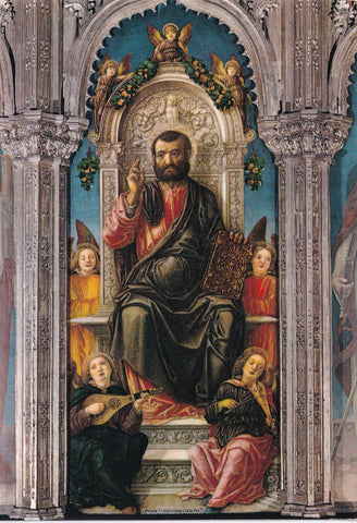 AK Venezia - Basilica dei Frari. bartol. Vivarini. Cappella Corner, L'Evangelista S. Marco.