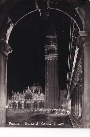 AK Venezia - Piazza S. Marco di notte.