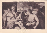 AK Venezia. Mostra di Tiziano (1935).L'Apprestamento D'Amore. Roma - Galleria Borghese.