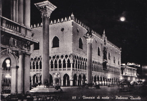 AK Venezia di notte - Palazzo Ducale.