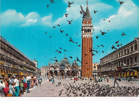 AK Venezia. Piazza S. Marco - Piccionata.