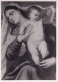 AK Venezia. Basilica S. M. Gloriosa dei Frari. Tiziano La Madonna di Ca Pesaro. Dettaglio.