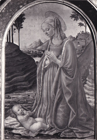 AK Venezia Ca' d'Oro Galleria Franchetti. Francesco Botticini La vergine che adora il Bambino.