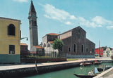 AK Burano. La cattedrale von il caratteristico campanile.