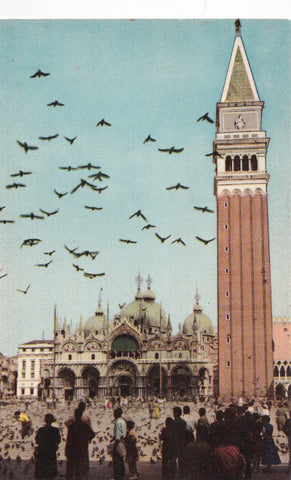 AK Venezia. Piazza, Chiesa di S. Marco e Campanile.