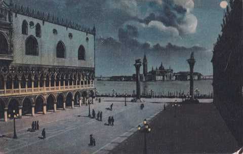AK Venezia Notturna. Piazzetta S. Marco.