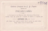 Ticket Fresques du G. B. Tiepolo dans le Palais Labia. Proprietaire Palais Labia M. r Leone R. Oreffice S. Moise 2060 - Venise.
