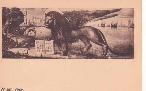 AK Venezia. Palazzo Ducale. Museo Archeologico - Leone del Carpaccio.