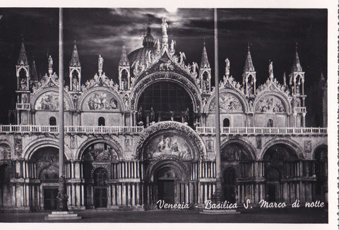 AK Venezia - Basilica S. Marco di notte.