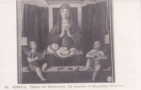 AK Venezia. Chiesa del Redentore. La vergine col Bambino - Vivarini.