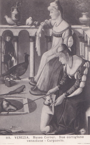 AK Venezia. Museo Correr. Due cortigiane veneziane - Carpaccio.