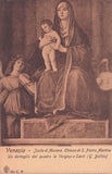 AK Venezia - Isola di Murano. Chiesa di S. Pietro Martire. Un dettaglio del quadro la Vergine e Santi (G. Bellini)