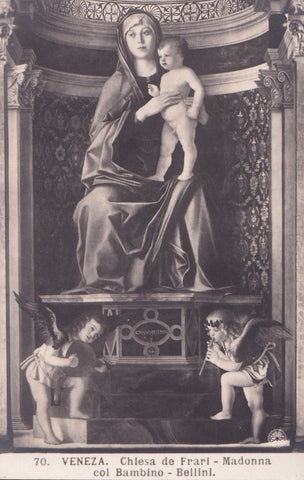 AK Venezia. Chiesa de Frari - Madonna col Bambino - Bellini.