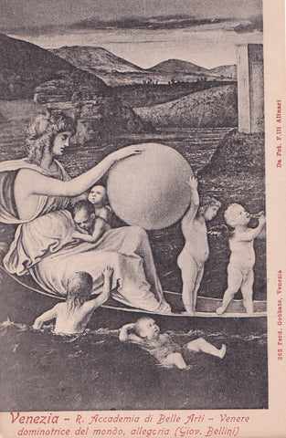 AK Venezia - R. Accademia di Belle Arti. Venere dominatrice del mondo allegoria. (Giov. Bellini)