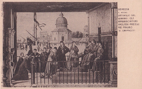 AK Venezia - R. Accad. Dettaglio del Quadro: Gli Ambasciatori inglesi presso re Mauro (V. Carpaccio)