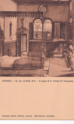 AK Venezia. R. Acc. di belle Arti - Il sogno di S. Orsola (V. Carpaccio)