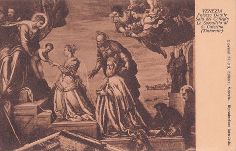 AK Venezia. Palazzo Ducale Sala del Collegio Lo Sposalizio di S. caterina (Tintoretto).