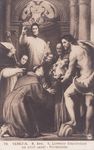 AK Venezia. R. Acc. S. Lorenzo Giustiniani ed altri santi - Pordenone.