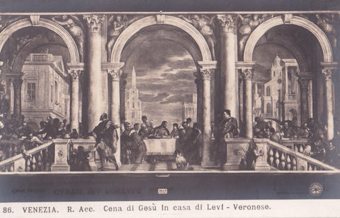 AK Venezia R. Acc. Cena di Gesu in casa di Levi - Veronese.
