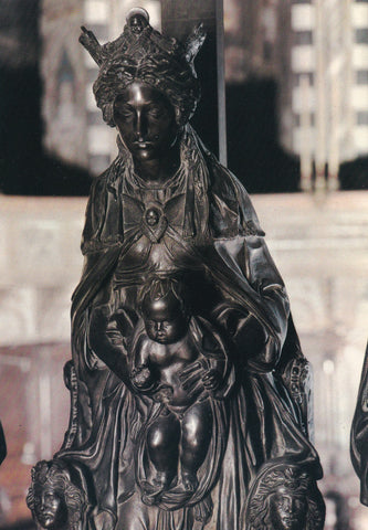 AK Padova. Basilica del Santo (Altare Maggiore) Donatello Particolare della Madonna.