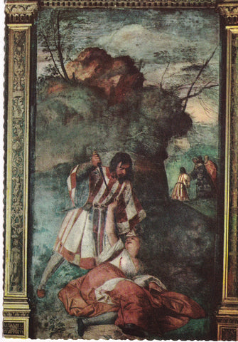 AK Padova Basilica del del Santo (Scoletta) Il geloso che pugnala sua moglie - Tiziano.