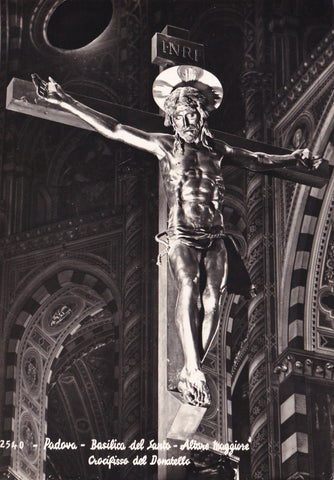 AK Padova. Basilica del Santo Altare Maggiore Crocifisso del Donatello.