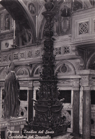 AK Padova. Basilica del Santo. Candelabro del Donatello.
