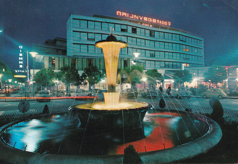 AK Abano Terme. Piazza della Repubblica. Notturno.