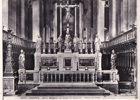 AK Padova - Altare Maggiore con bronzi del Donatello Chiesa del Santo.
