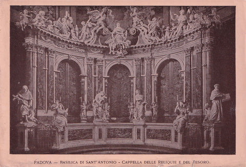Karte Padova Basilica di Sant'Antonio Cappella delle Reliquie e del Tesoro.