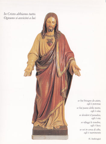 AK Abano Terme. Chiesa del Sacro Cuore alle Terme. L'immagine del Sacro Cuore.