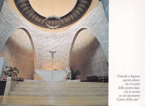 AK Abano Terme. Chiesa del Sacro Cuore alle Terme. Altare opera.