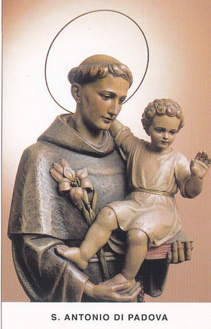 Heiligenbildchen S. Antonio di Padova.