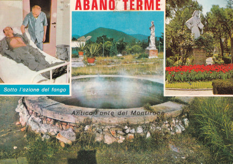 AK Abano Terme. Sotto l'Azione del fango. Antica Fonte del Montirone.
