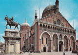 AK Padova. Monumento al Gattamelata e Basilica del Santo.