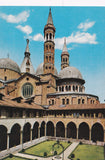 AK Padova. Basilica del Santo Scorcio delle Cupole e campanili dal Chiostro del Noviziato.