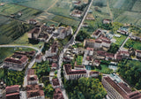 AK Abano Terme. Panorama aereo Zona Termale.