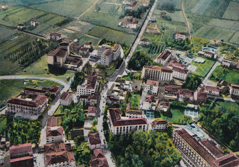 AK Abano Terme. Panorama aereo Zona Termale.